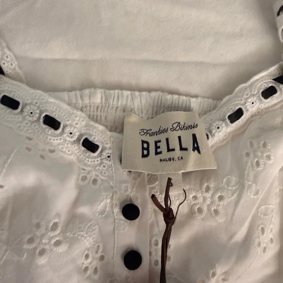 Frankie's Bikinis White Maxi Dress with Black Details - Picture 7 of 8